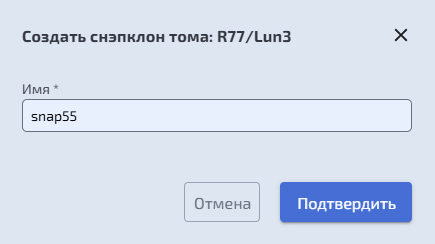 Подсистема хранения – DDP – Создание снэпклона